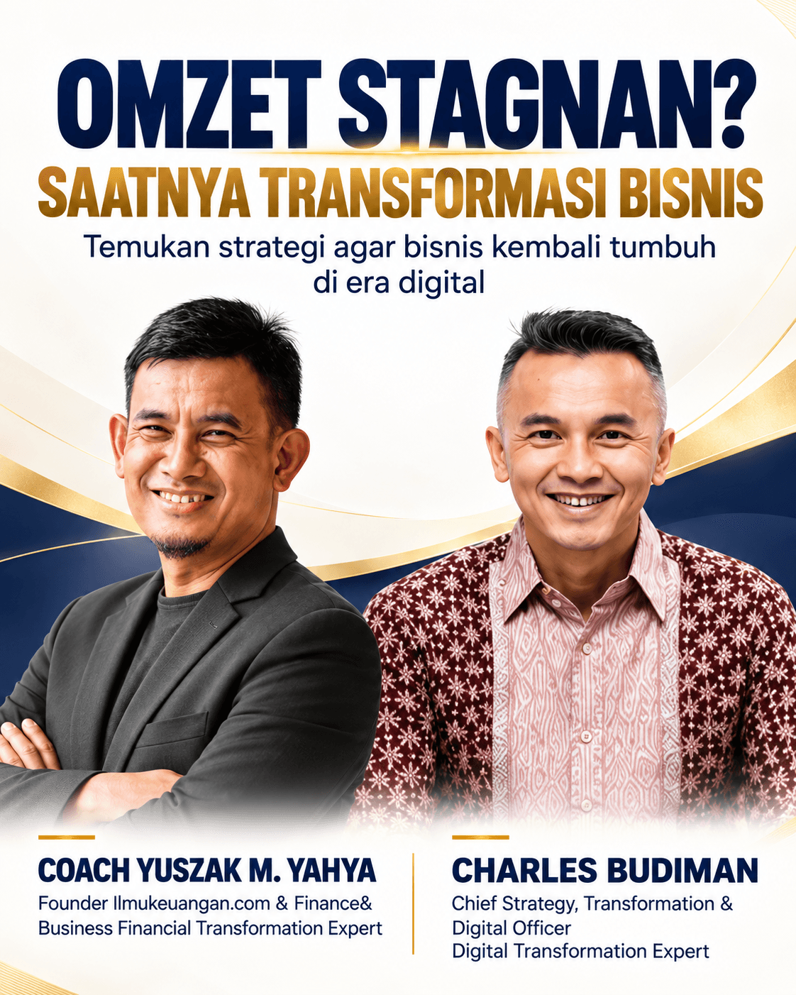 Poster Omzet Stagnan? Saatnya transformasi bisnis